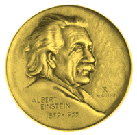 Einstein Medal by Jean Ramseier, issued by Huguenin Medailleurs of Switzerland in 1955