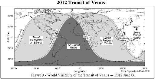 Transit of Venus 2012-06-06 visibility map