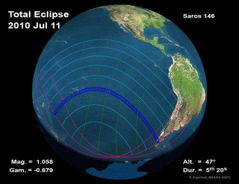 July 11, 2010 complete eclipse path