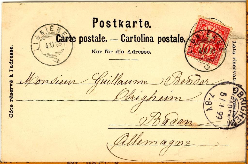 Back of post card