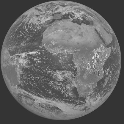 Meteosat-7 imagery for 2005-04-13 12:00 UTC Copyright  2005 EUMETSAT