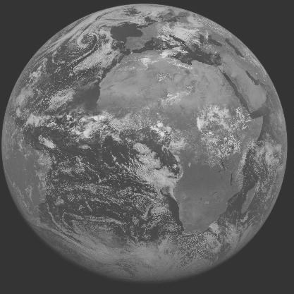 Meteosat-7 imagery for 2005-06-09 12:00 UTC Copyright  2005 EUMETSAT