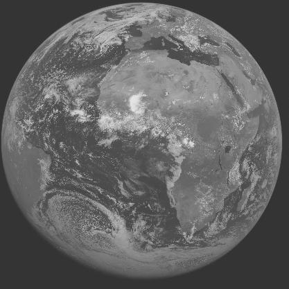 Meteosat-7 imagery for 2005-07-14 12:00 UTC Copyright  2005 EUMETSAT