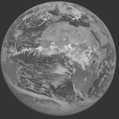 Meteosat-7 imagery for 2005-08-08 12:00 UTC Copyright  2005 EUMETSAT