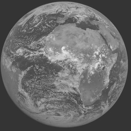 Meteosat-7 imagery for 2005-08-12 12:00 UTC Copyright  2005 EUMETSAT