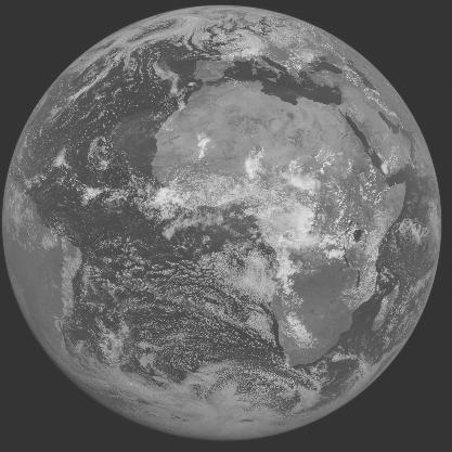 Meteosat-7 imagery for 2005-08-14 12:00 UTC Copyright  2005 EUMETSAT