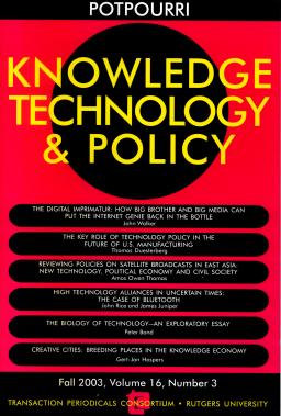Knowledge, Technology & Policy, Fall 2003, Vol. 16, No. 3