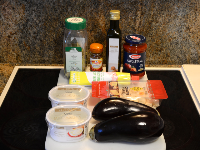 Eggplant Parma-Sham: ingredients