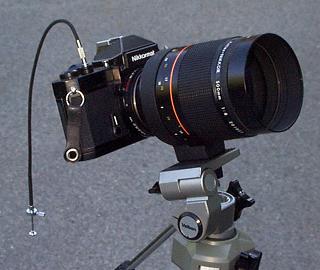 Nikkormat camera and 500mm lens