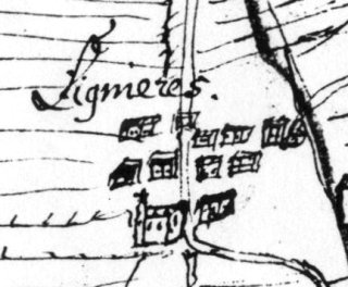 Map of Lignières from 1659