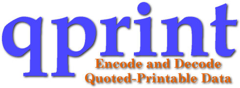 QPRINT: Encode and Decode Quoted Printable Files